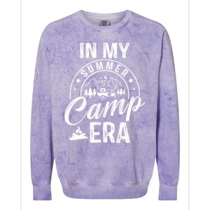 In My Summer Camp Era Camping Squad Adventure Nature Lover Gift Colorblast Crewneck Sweatshirt