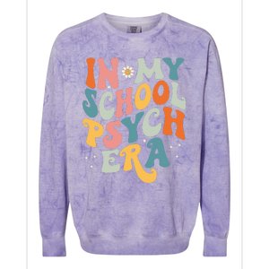 In My School Psych Era Retro School Psychologist Psychology Colorblast Crewneck Sweatshirt