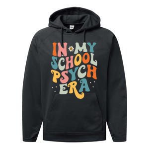 In My School Psych Era Retro School Psychologist Psychology Performance Fleece Hoodie