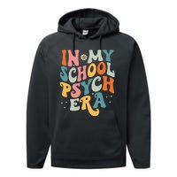 In My School Psych Era Retro School Psychologist Psychology Performance Fleece Hoodie