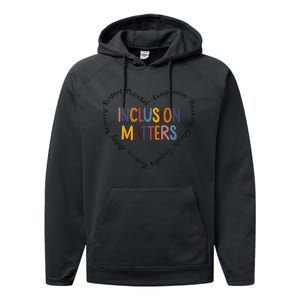 Inclusion Matters Special Education Autism Awareness Teacher Performance Fleece Hoodie