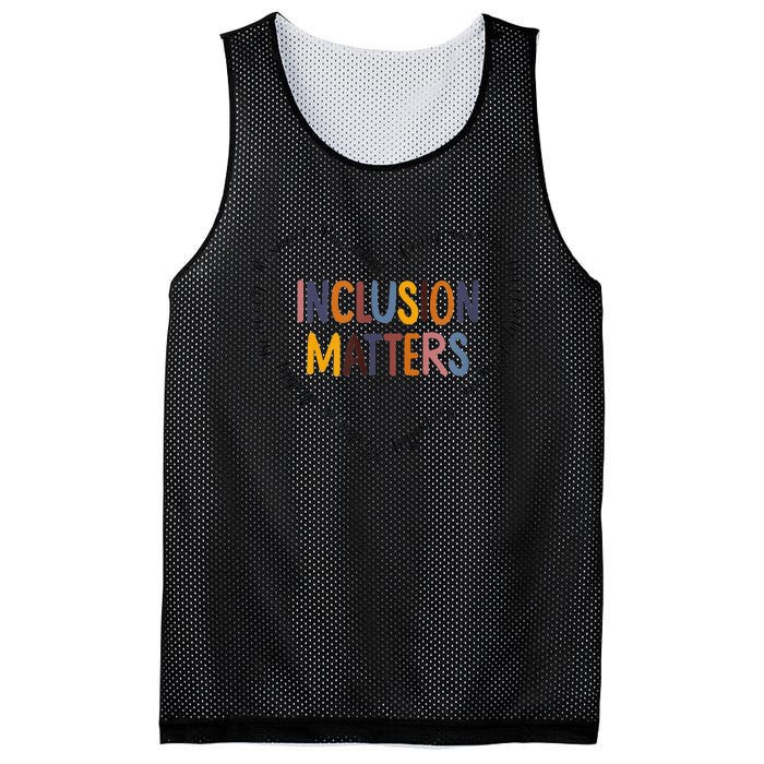 Inclusion Matters Special Education Autism Awareness Teacher Mesh Reversible Basketball Jersey Tank