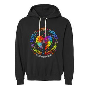 Inclusion Matters Support Autism Awareness Garment-Dyed Fleece Hoodie