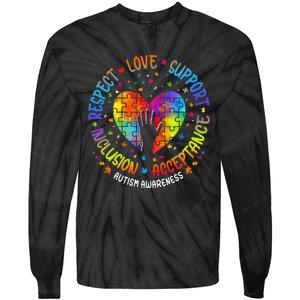 Inclusion Matters Support Autism Awareness Tie-Dye Long Sleeve Shirt