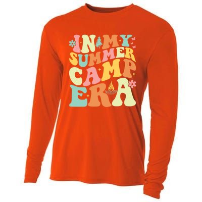 In My Summer Camp Era Retro Groovy Camper Summer Break Meaningful Gift Cooling Performance Long Sleeve Crew