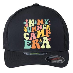 In My Summer Camp Era Retro Groovy Camper Summer Break Meaningful Gift Flexfit Unipanel Trucker Cap