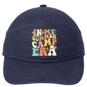 In My Summer Camp Era Retro Groovy Camper Summer Break Meaningful Gift 7-Panel Snapback Hat