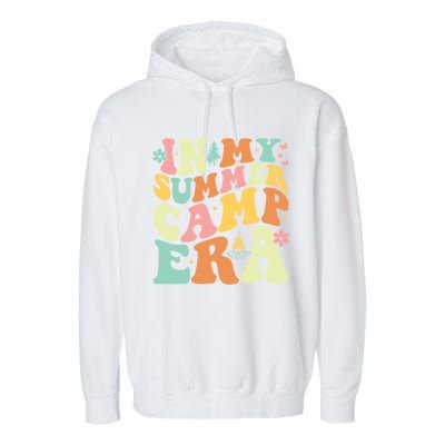 In My Summer Camp Era Retro Groovy Camper Summer Break Meaningful Gift Garment-Dyed Fleece Hoodie