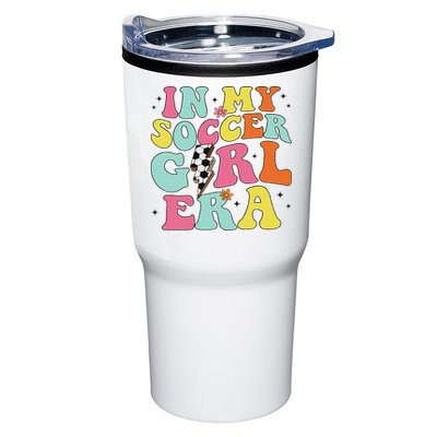 In My Soccer Girl Era Retro Groovy Soccer Girl Tumbler