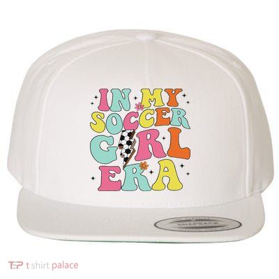 In My Soccer Girl Era Retro Groovy Soccer Girl Wool Snapback Cap