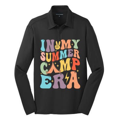 In My Summer Camp Era Retro Groovy Summer Break Gift Silk Touch Performance Long Sleeve Polo