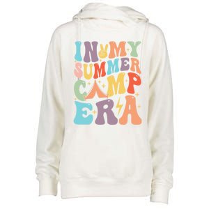 In My Summer Camp Era Retro Groovy Summer Break Gift Womens Funnel Neck Pullover Hood