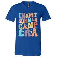 In My Summer Camp Era Retro Groovy Summer Break Gift V-Neck T-Shirt