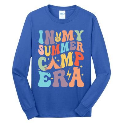 In My Summer Camp Era Retro Groovy Summer Break Gift Tall Long Sleeve T-Shirt