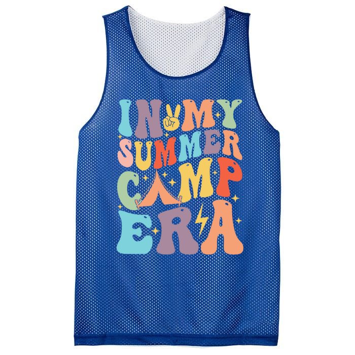 In My Summer Camp Era Retro Groovy Summer Break Gift Mesh Reversible Basketball Jersey Tank