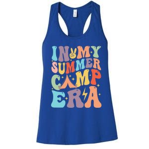 In My Summer Camp Era Retro Groovy Summer Break Gift Women's Racerback Tank