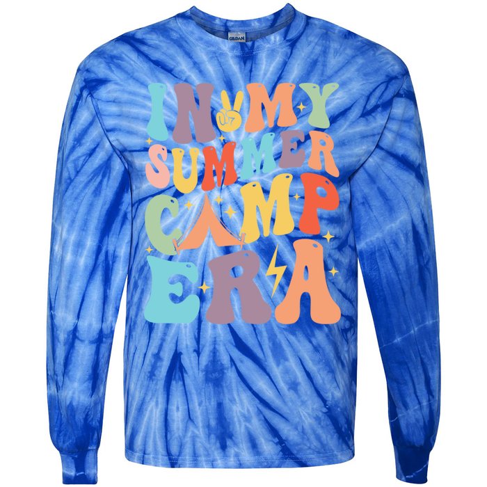 In My Summer Camp Era Retro Groovy Summer Break Gift Tie-Dye Long Sleeve Shirt