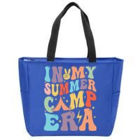 In My Summer Camp Era Retro Groovy Summer Break Gift Zip Tote Bag