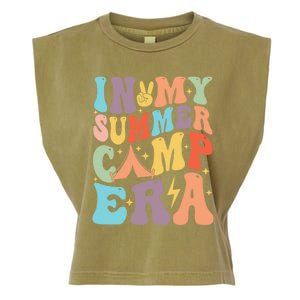 In My Summer Camp Era Retro Groovy Summer Break Gift Garment-Dyed Women's Muscle Tee