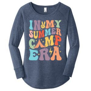 In My Summer Camp Era Retro Groovy Summer Break Gift Women's Perfect Tri Tunic Long Sleeve Shirt