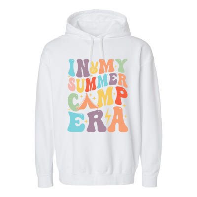 In My Summer Camp Era Retro Groovy Summer Break Gift Garment-Dyed Fleece Hoodie