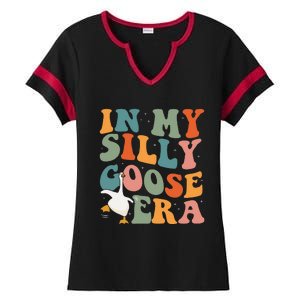 In My Silly Goose Era Funny Retro Silly Goose Ladies Halftime Notch Neck Tee