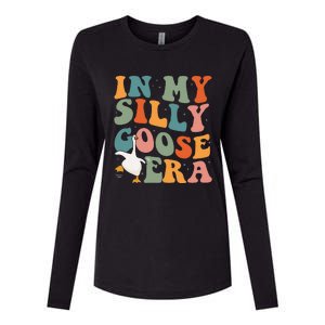 In My Silly Goose Era Funny Retro Silly Goose Womens Cotton Relaxed Long Sleeve T-Shirt