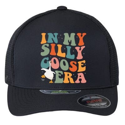 In My Silly Goose Era Funny Retro Silly Goose Flexfit Unipanel Trucker Cap