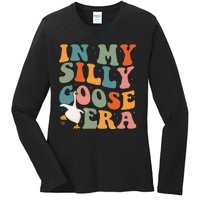 In My Silly Goose Era Funny Retro Silly Goose Ladies Long Sleeve Shirt