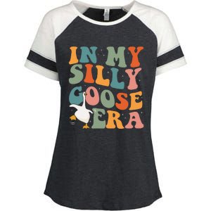 In My Silly Goose Era Funny Retro Silly Goose Enza Ladies Jersey Colorblock Tee