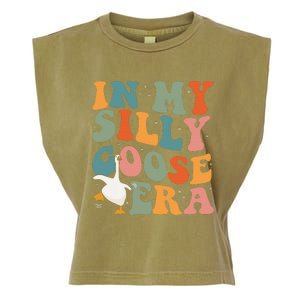 In My Silly Goose Era Funny Retro Silly Goose Garment-Dyed Women's Muscle Tee