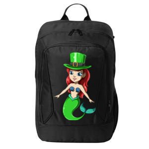 Irish Mermaid St Patrick's Day Mermaid Lucky Mermaid Themed Gift City Backpack