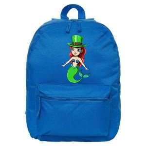 Irish Mermaid St Patrick's Day Mermaid Lucky Mermaid Themed Gift 16 in Basic Backpack