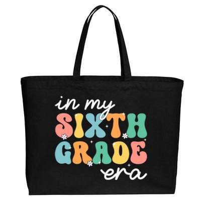 In My Sixth Grade Era 6th Grade Girl Teacher Back To School Cotton Canvas Jumbo Tote