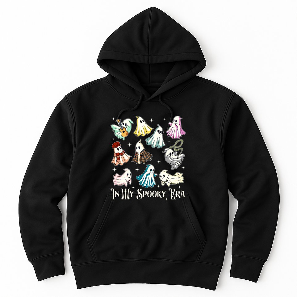 In My Spooky Era Music Lover Cute Ghost Halloween Costume Hoodie