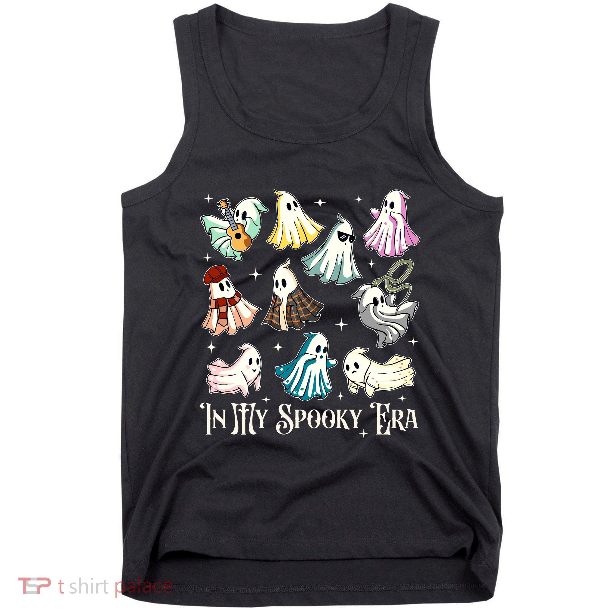 In My Spooky Era Music Lover Cute Ghost Halloween Costume Tank Top