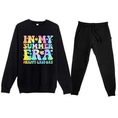 In My Summer Era Happy Last Day Groovy Gift Premium Crewneck Sweatsuit Set