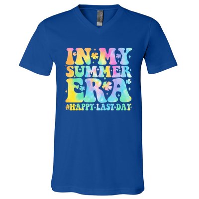 In My Summer Era Happy Last Day Groovy Gift V-Neck T-Shirt