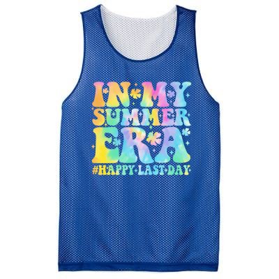 In My Summer Era Happy Last Day Groovy Gift Mesh Reversible Basketball Jersey Tank