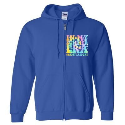 In My Summer Era Happy Last Day Groovy Gift Full Zip Hoodie