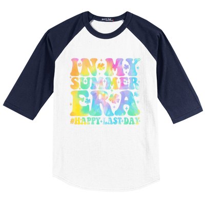 In My Summer Era Happy Last Day Groovy Gift Baseball Sleeve Shirt