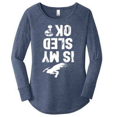 Is My Sled Ok? Funny Snowmobile Rider Snowmobiling Gift Women's Perfect Tri Tunic Long Sleeve Shirt