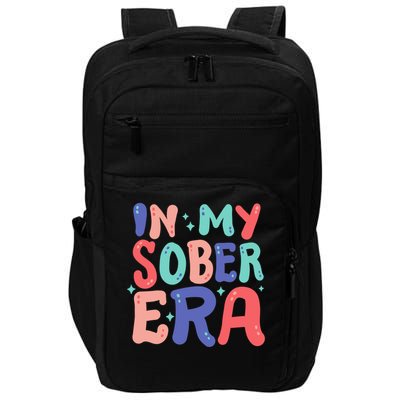 In My Sober Era Retro Groovy Hippie AA Sobriety Pride Impact Tech Backpack