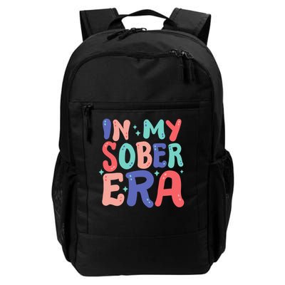 In My Sober Era Retro Groovy Hippie AA Sobriety Pride Daily Commute Backpack