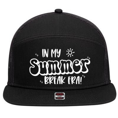 In My Summer Break Era Gift 7 Panel Mesh Trucker Snapback Hat