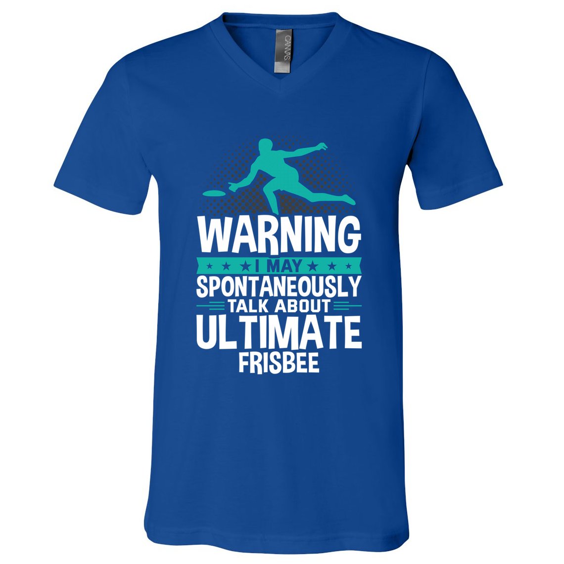 I May Spontaneously Talk About Ultimate Frisbee Gift V-Neck T-Shirt