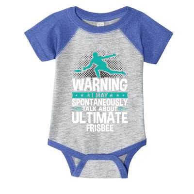 I May Spontaneously Talk About Ultimate Frisbee Gift Infant Baby Jersey Bodysuit