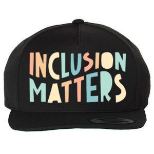 Inclusion Matters Special Education Autism Awareness Teacher Wool Snapback Cap