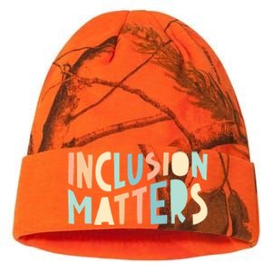 Inclusion Matters Special Education Autism Awareness Teacher Kati Licensed 12" Camo Beanie