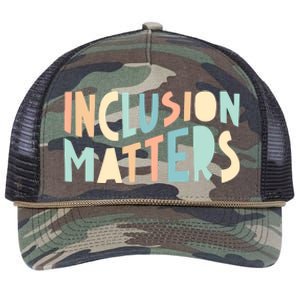 Inclusion Matters Special Education Autism Awareness Teacher Retro Rope Trucker Hat Cap